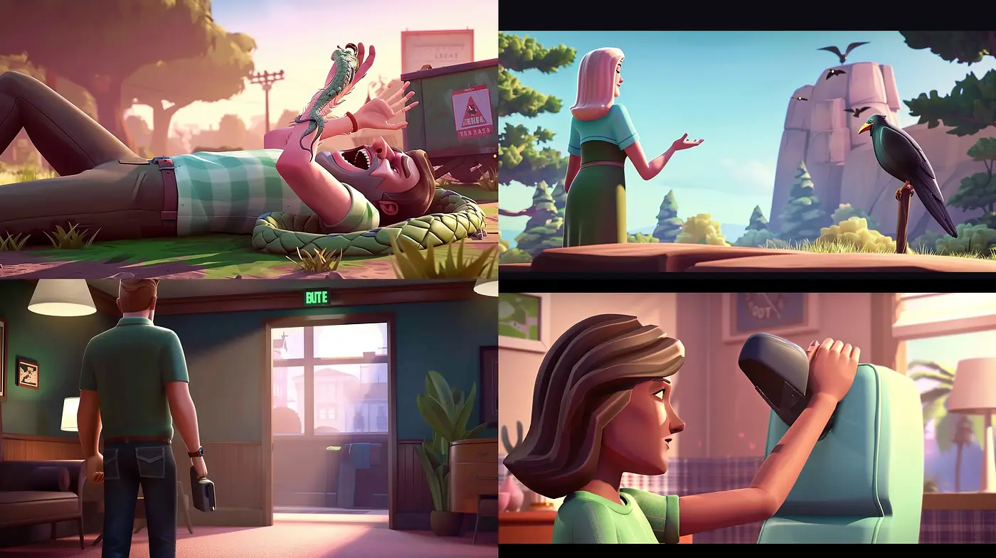 Serene Dusk in Stylized Animation - Midjourney sref style