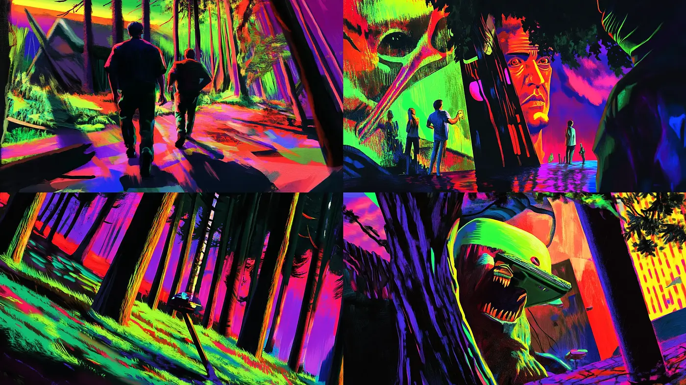 Psychedelic Vivid Dreamscape Fusion - Midjourney sref style