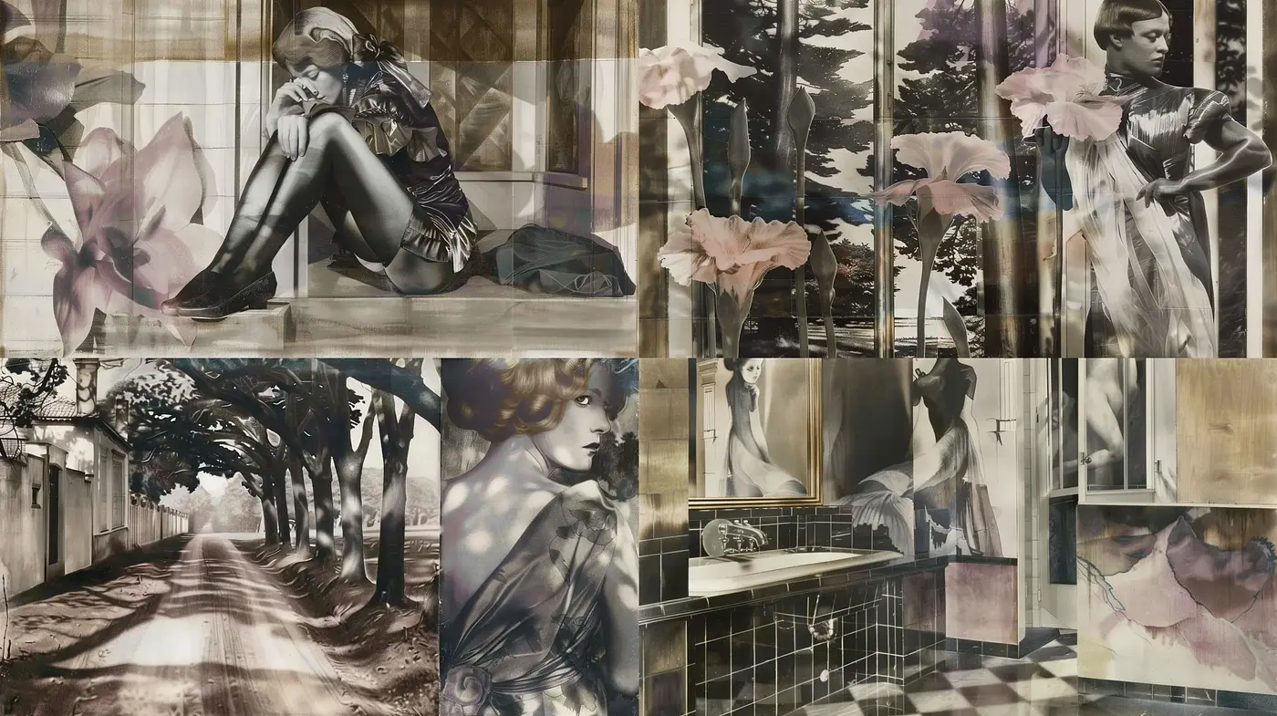 Sepia-toned Tapestry of Evocative Moments - Midjourney sref style