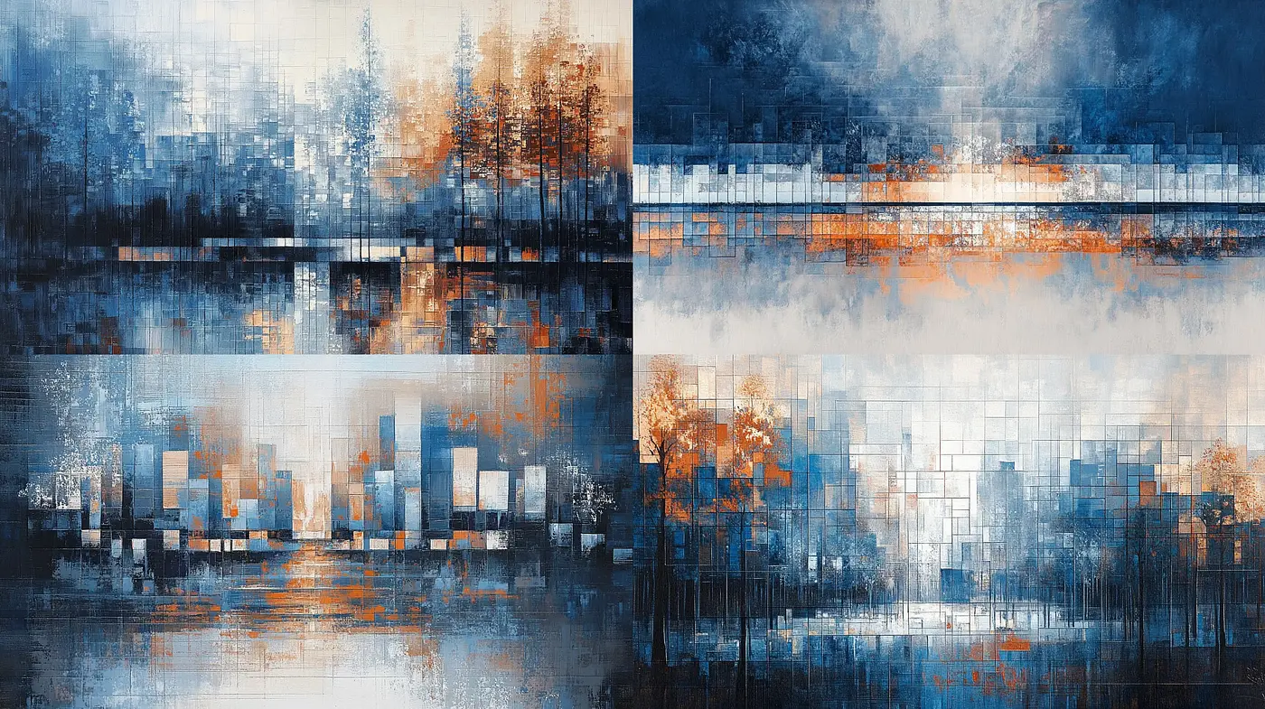 Contemporary Abstract Urban Dreamscape - Midjourney sref style