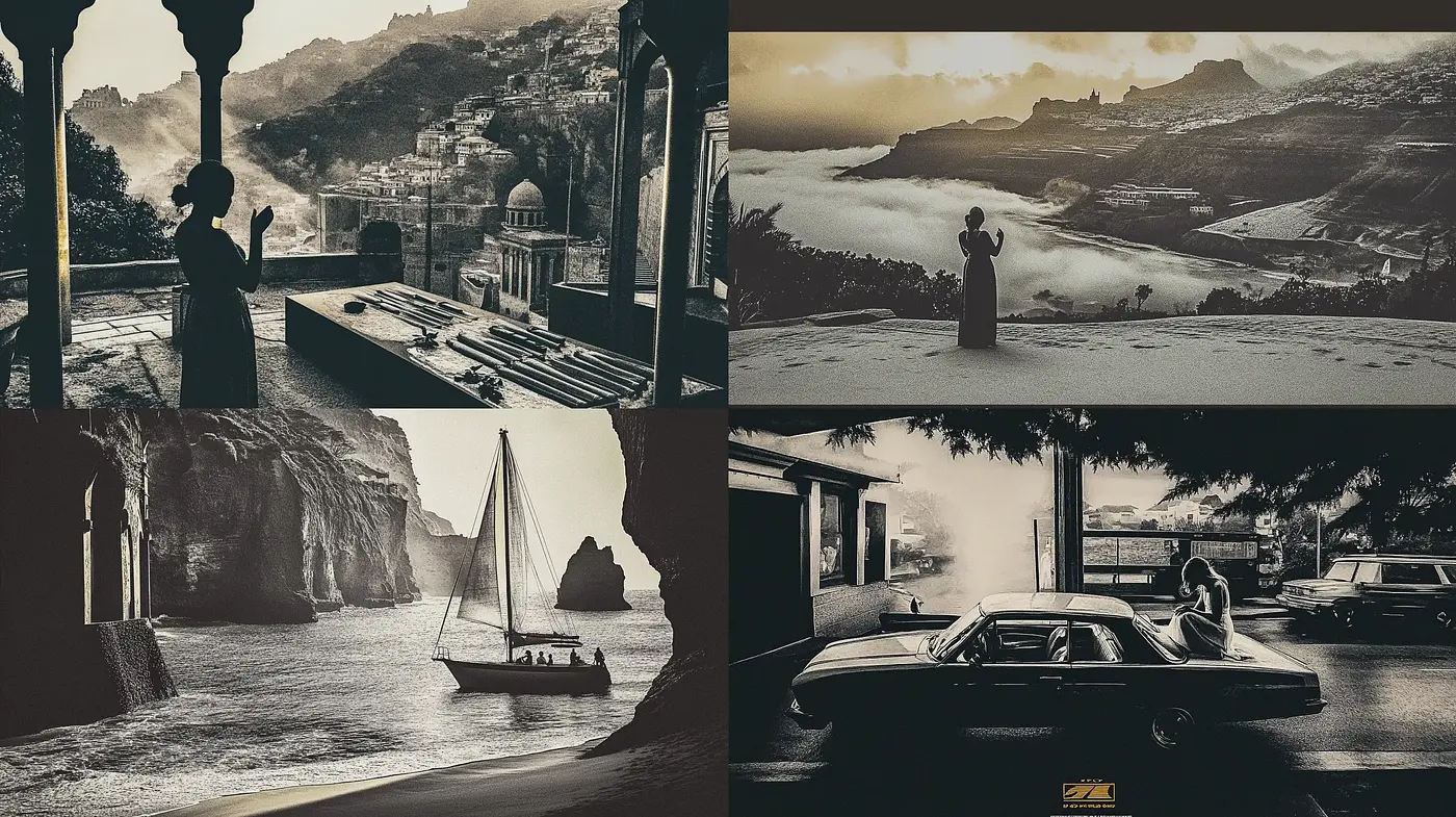 Timeless Sepia Monochrome Vistas: A Homage to Classic Photography - Midjourney sref style