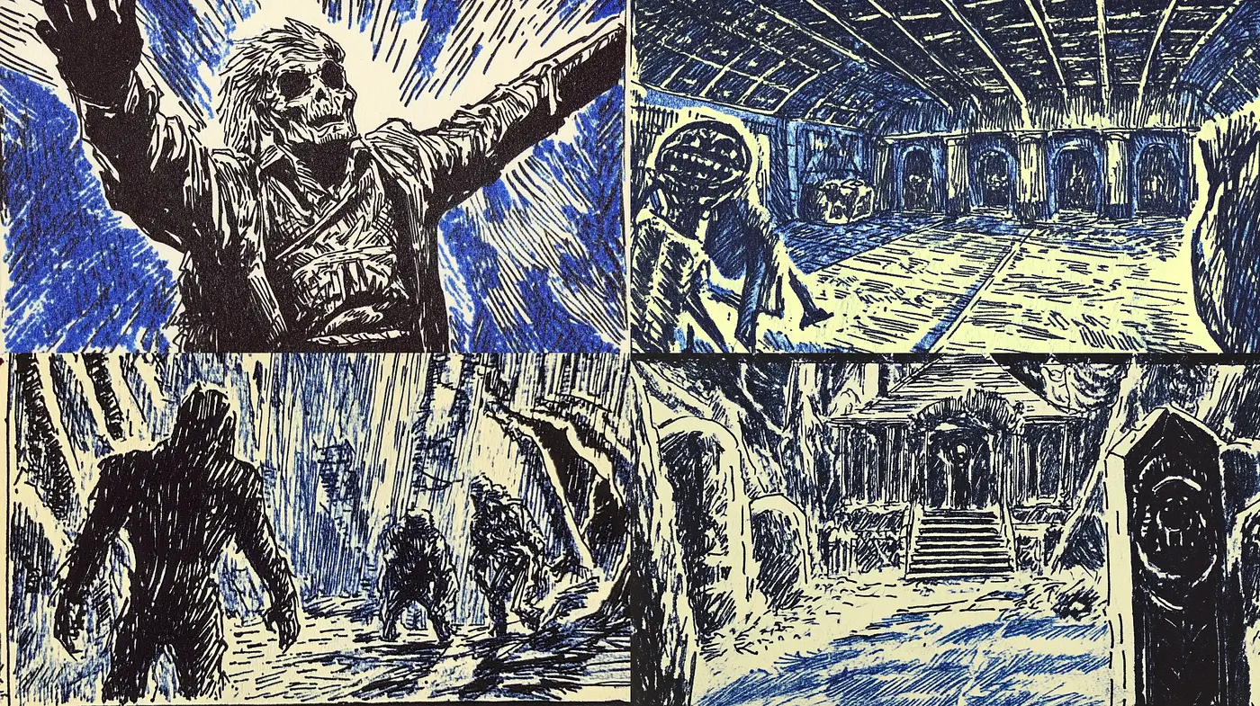 Expressive Linework and Dynamic Contrast in Monochromatic Vision - Midjourney sref style