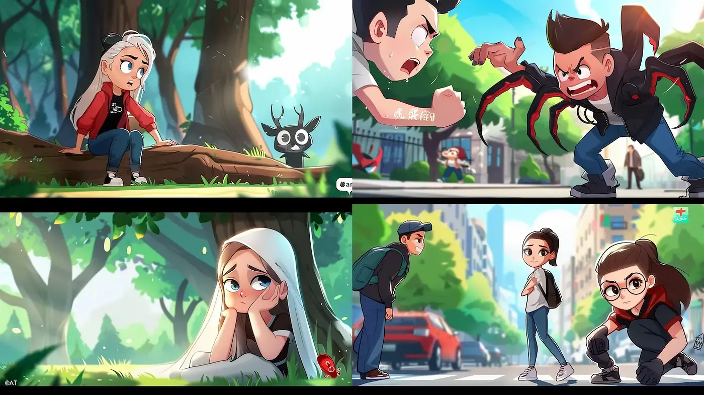 Whimsical and Energetic Illustrations with a Modern Cartoon Aesthetic - Midjourney sref style
