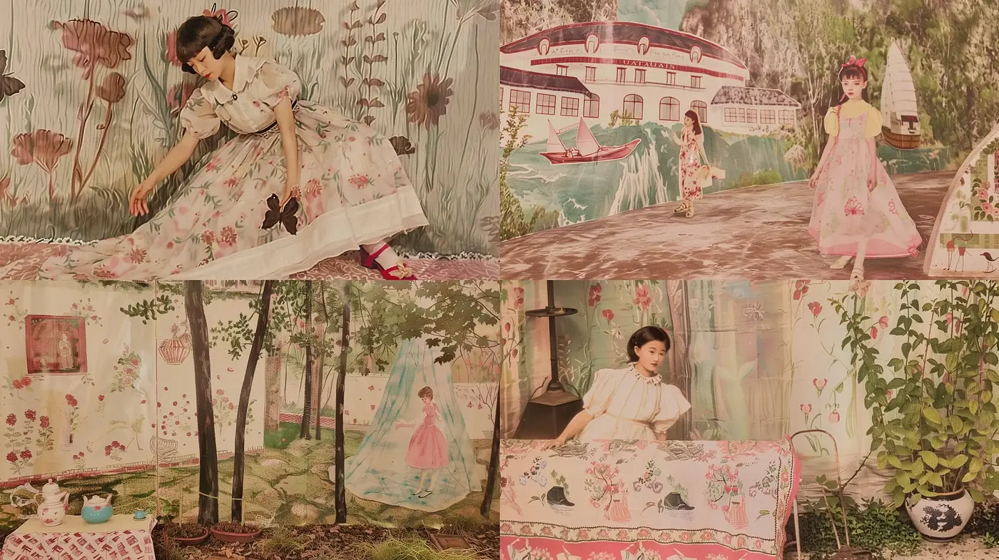 Whimsical Pastoral Elegance with Consistent Sepia-Toned Ethereal Nostalgia - Midjourney sref style