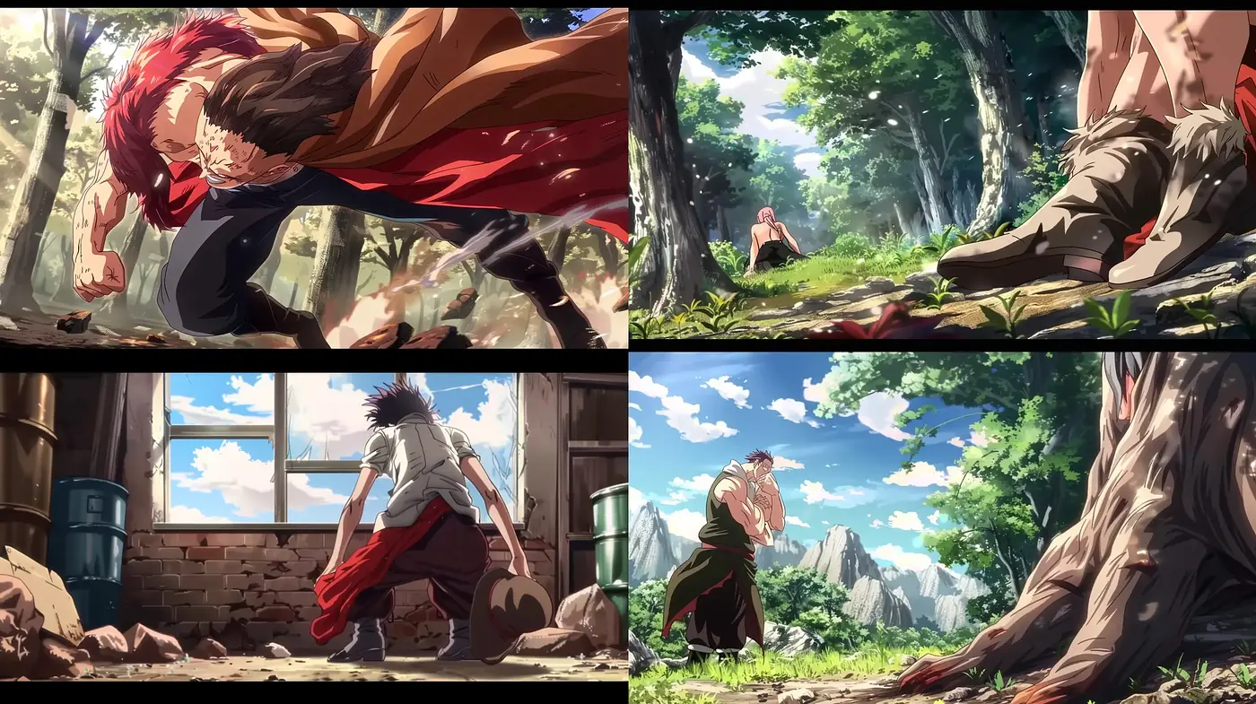 Ethereal Lightscapes in Dynamic Anime Tableaux - Midjourney sref style