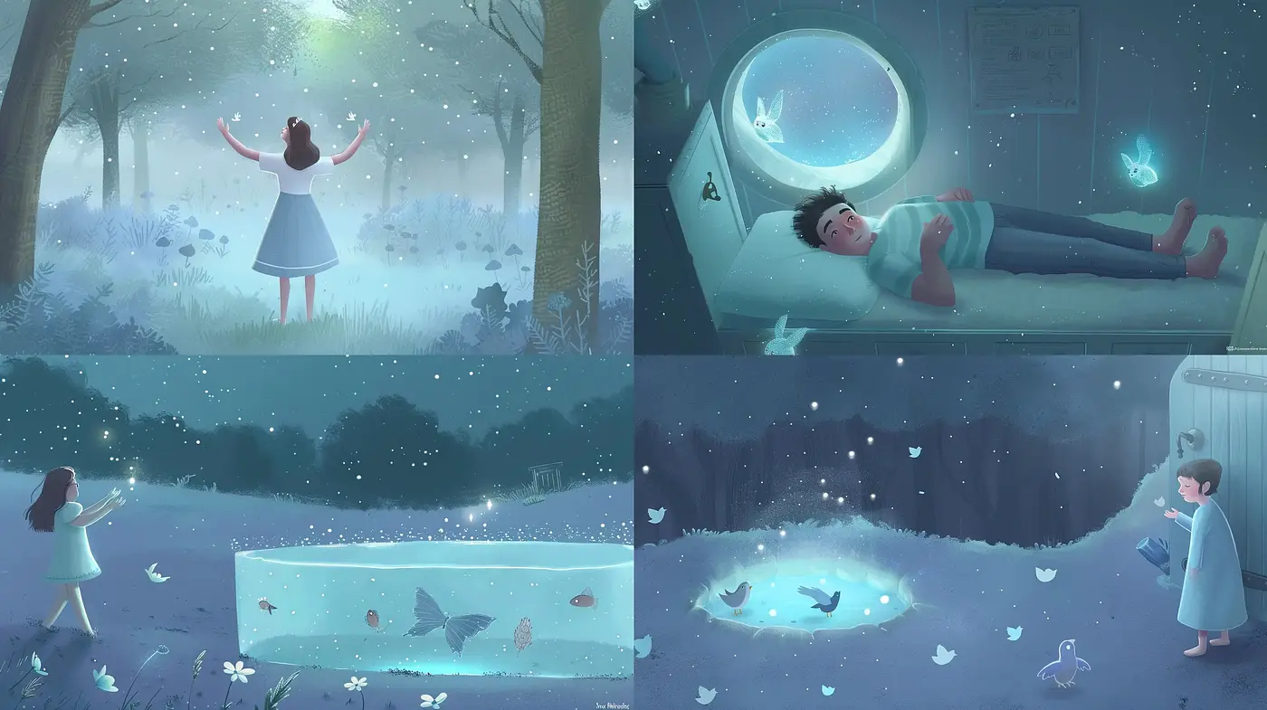 Ethereal Twilight Serenity: A Dreamlike Meld of Soft Hues and Gentle Nightscapes - Midjourney sref style