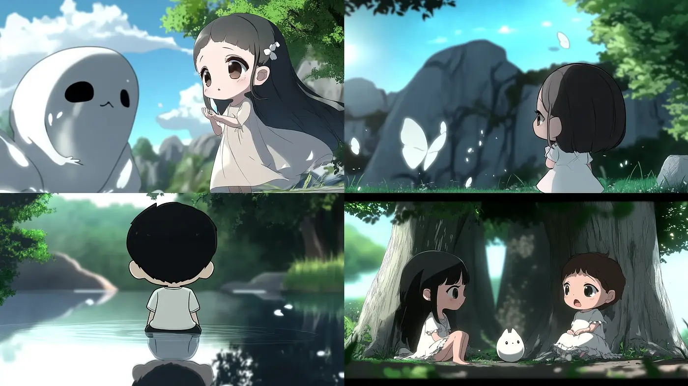 Whimsical Anime-Inspired Natural Vignettes - Midjourney sref style