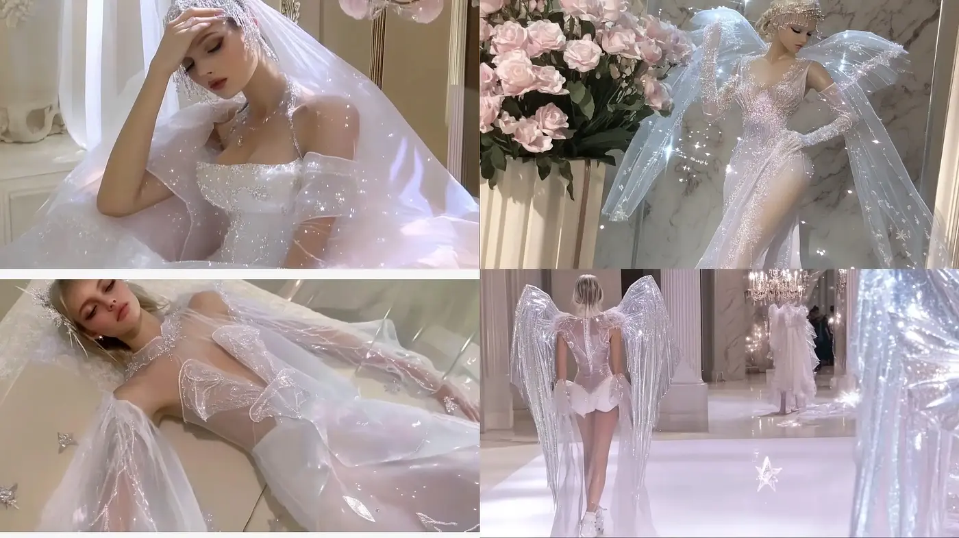 Ethereal Elegance in Monochromatic Serenity - Midjourney sref style