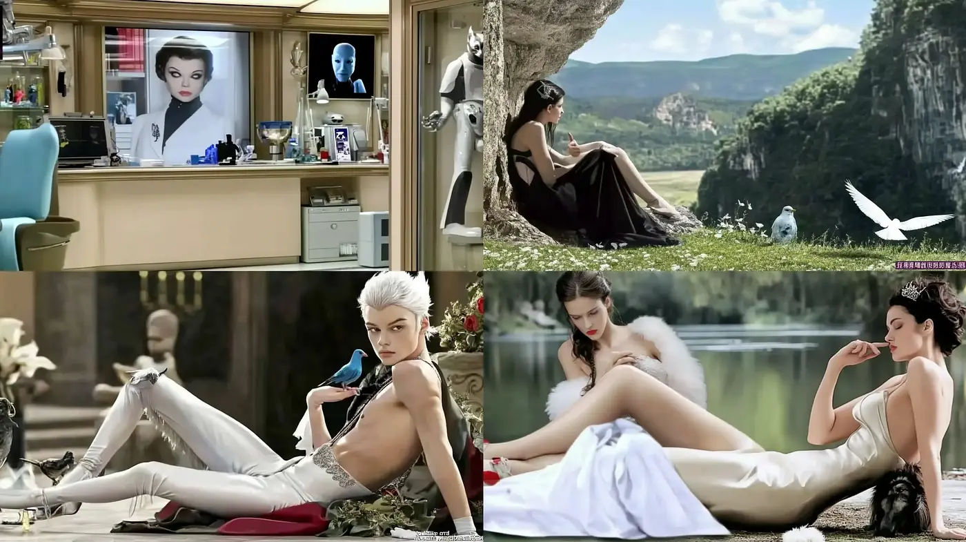 Ethereal Elegance in Nature: A Fusion of High Fashion and Lush Scenery - Midjourney sref style