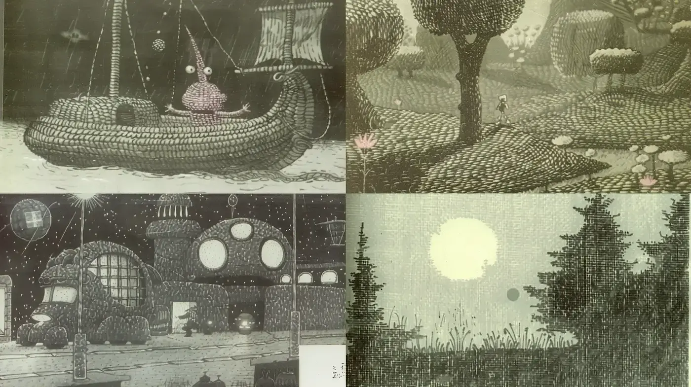 Whimsical and Textured Illustrations with a Surreal Touch - Midjourney sref style