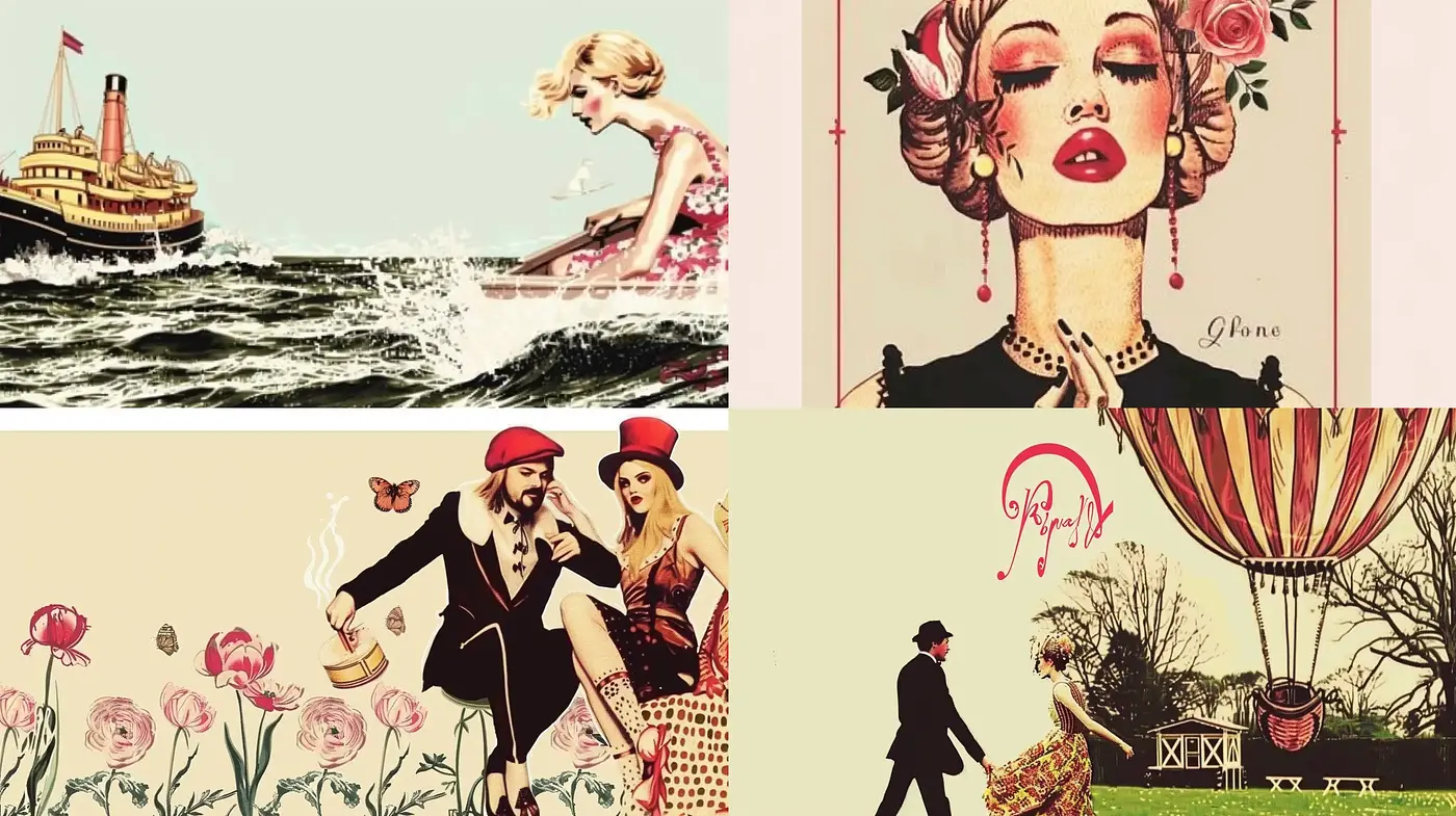 Retro Elegance with a Whimsical Touch - Midjourney sref style
