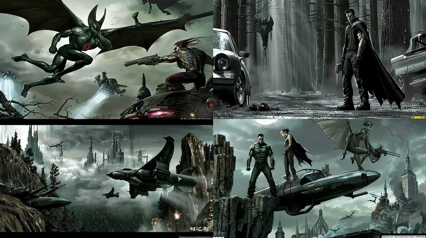 Dark Fantasy Sci-Fi Art with a Retro Aesthetic - Midjourney sref style
