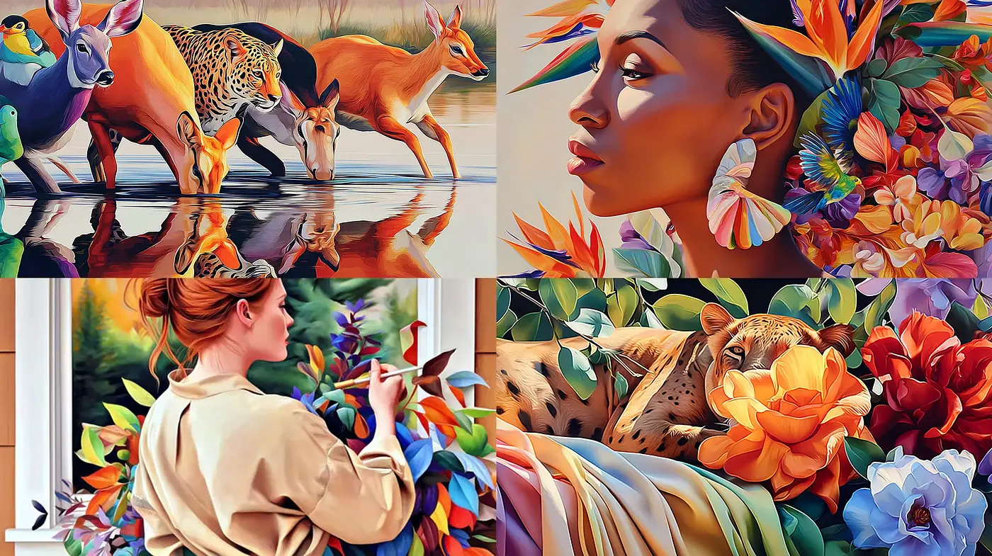 Vibrant and Lush Illustrations with an Organic Aesthetic - Midjourney sref style