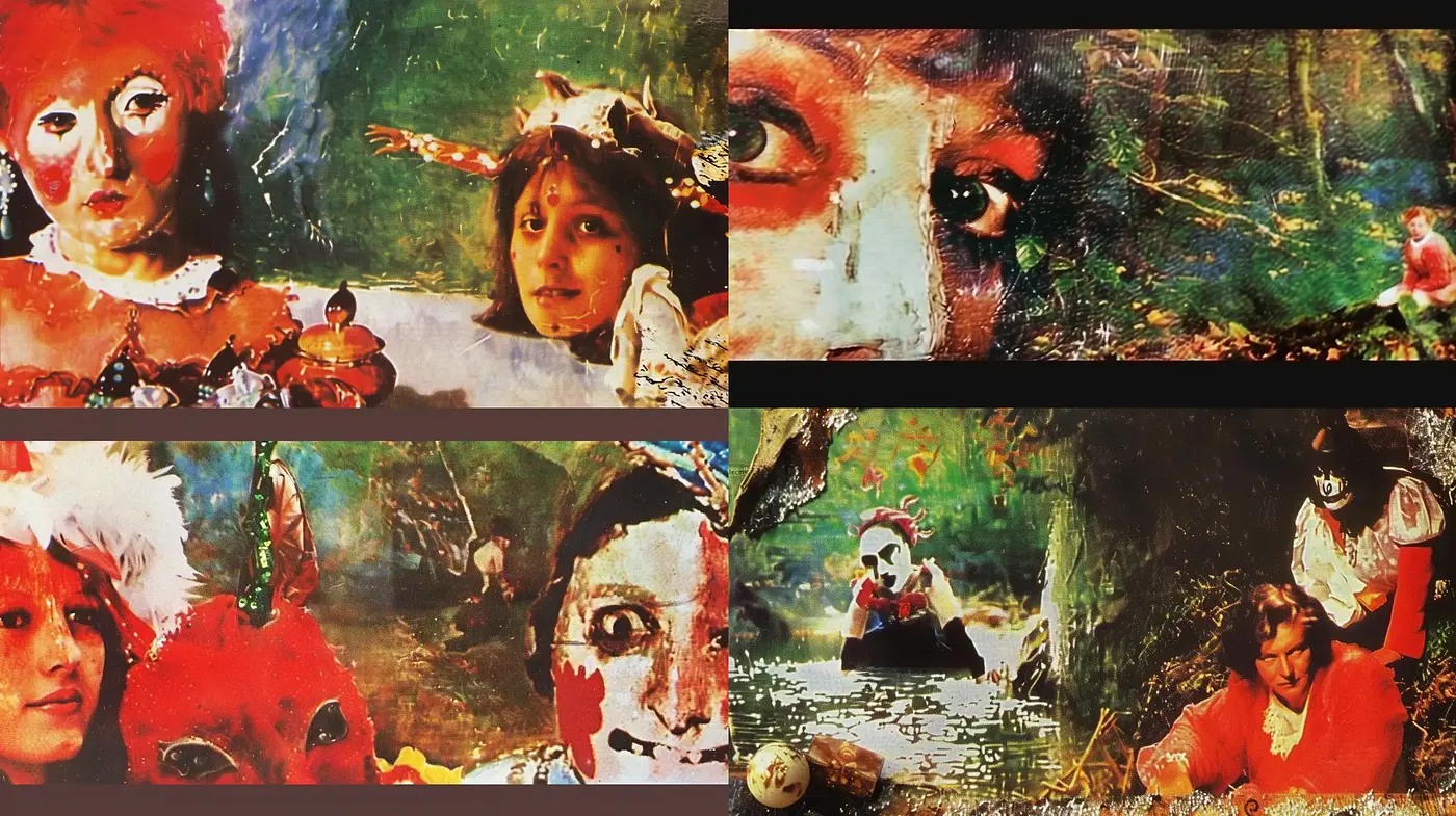 Mystical Forest Theater: An Abstract Brushwork Ensemble - Midjourney sref style