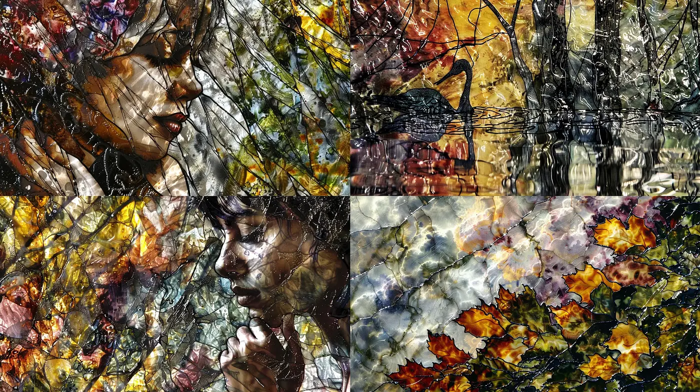 Autumnal Symphony: A Mosaic of Melancholic Hues - Midjourney sref style