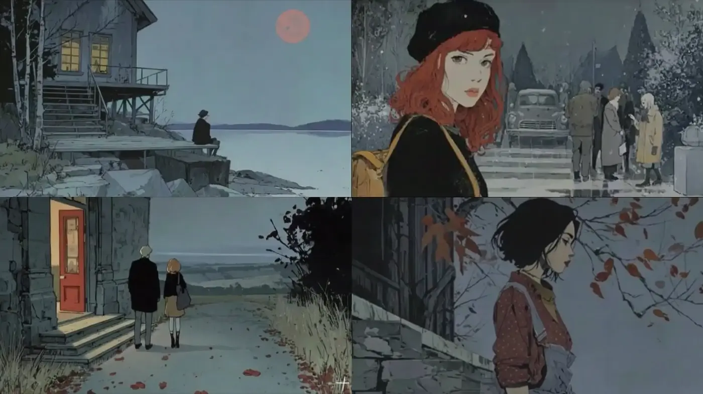Serene and Poignant Aesthetic with a Hint of Melancholy - Midjourney sref style