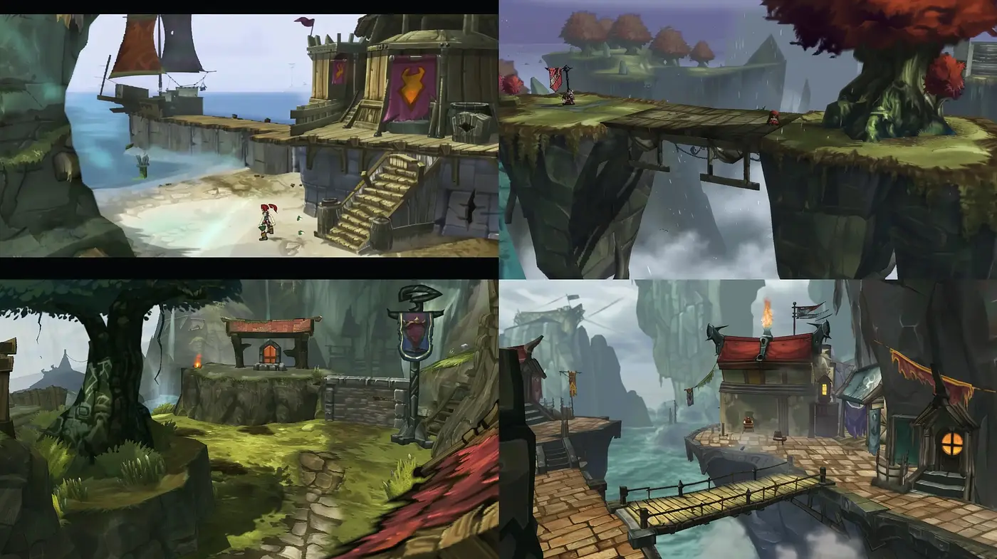 Mystical Adventure Game Concept Art Style - Midjourney sref style