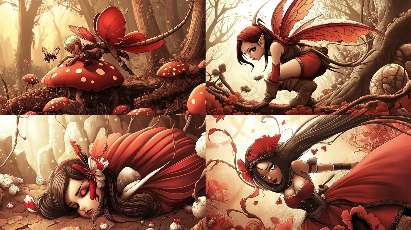 Enchanted Autumn Fables: A Warm Palette of Magical Realism - Midjourney sref style