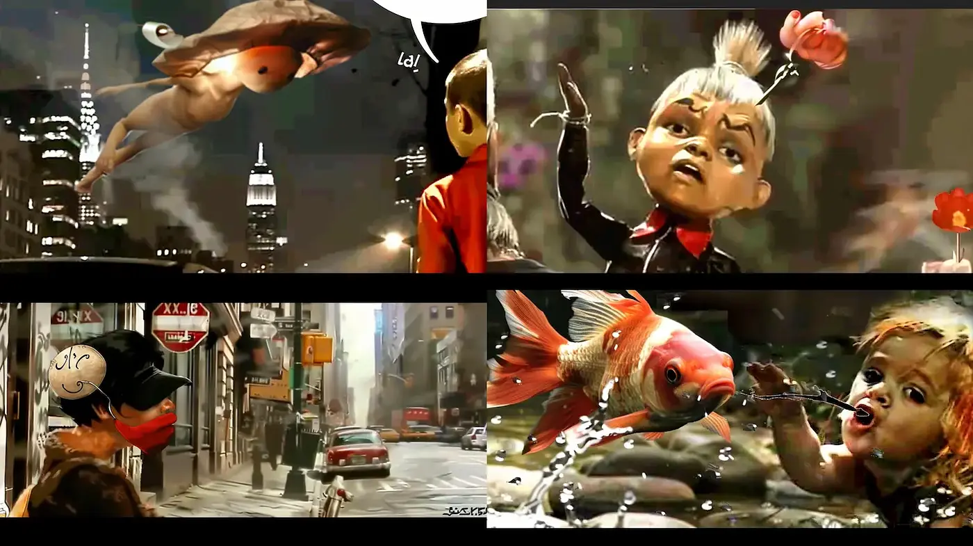 Whimsical and Surreal Fusion of Urban Life and Fantasy - Midjourney sref style