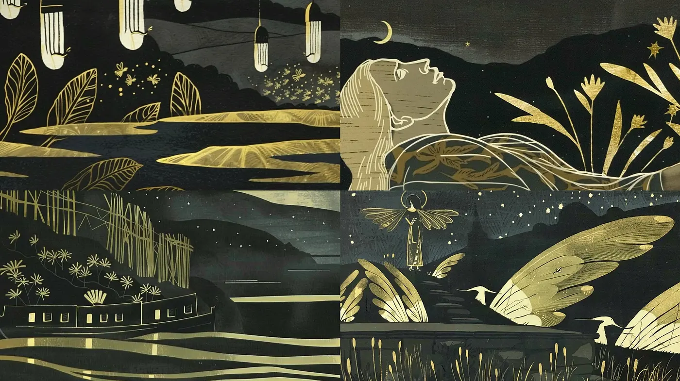 Consistent Nocturnal Elegance: A Dive into Monochromatic Intrigue - Midjourney sref style