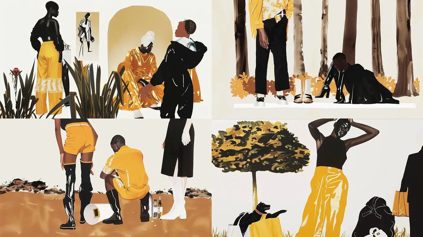 Harmonious Blend of Earth Tones with a Touch of Nostalgia - Midjourney sref style