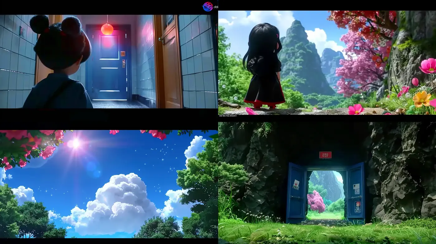 Dreamlike Serenity of Stylized Anime-Inspired Vistas - Midjourney sref style