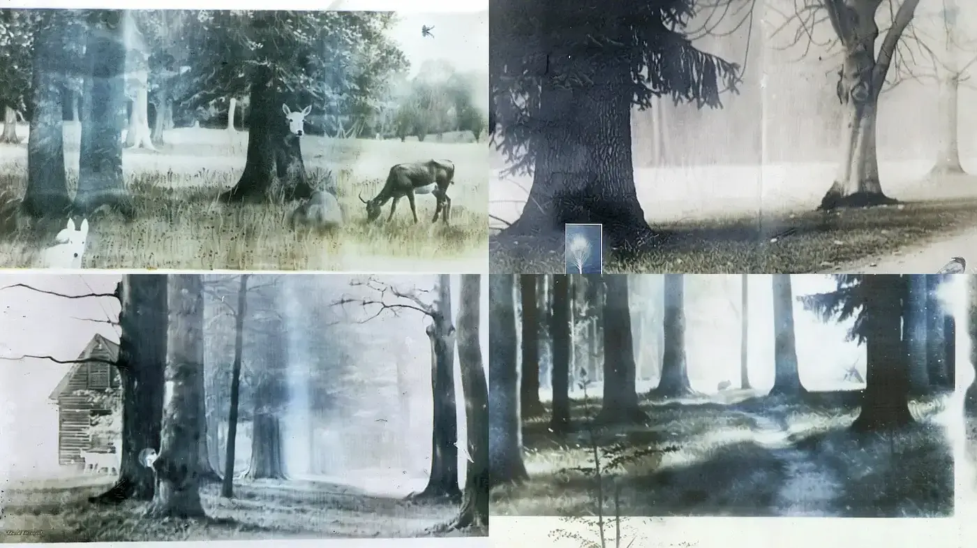Ethereal Forest Scenes with Vintage Charm - Midjourney sref style