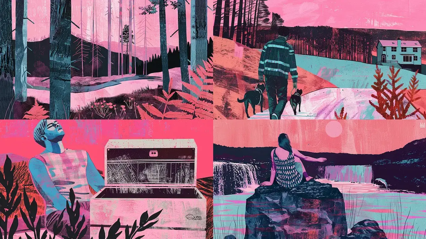 Contemporary Illustrations with a Whimsical and Vibrant Aesthetic - Midjourney sref style