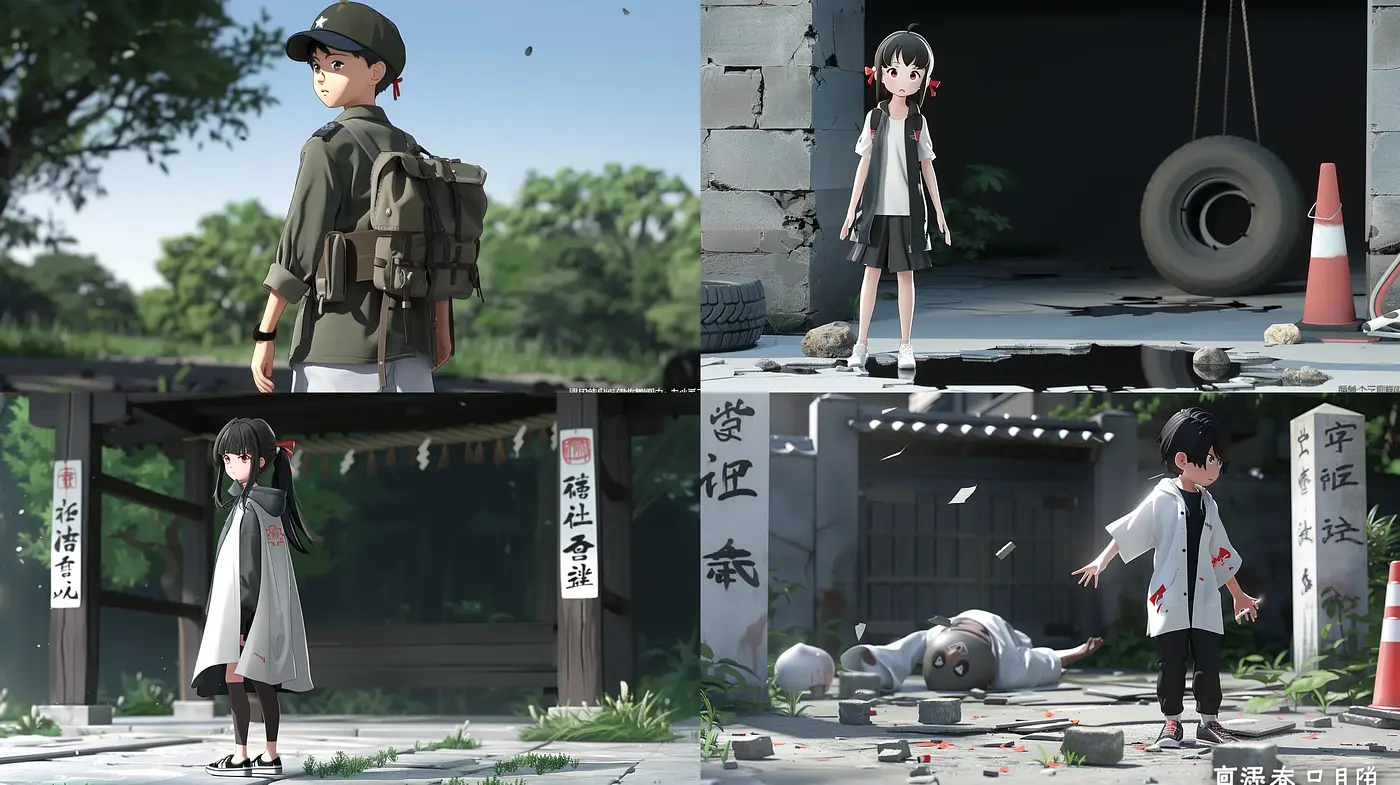Consistent Tranquility in a Stylized Anime Ambience - Midjourney sref style