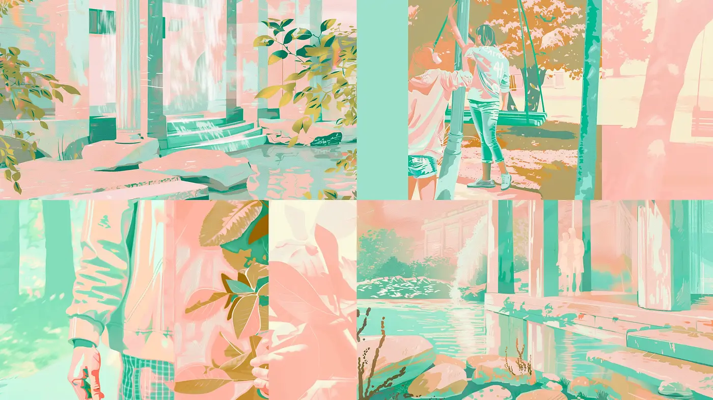 Ethereal Pastel Dreamscape with Surrealist Overtones - Midjourney sref style