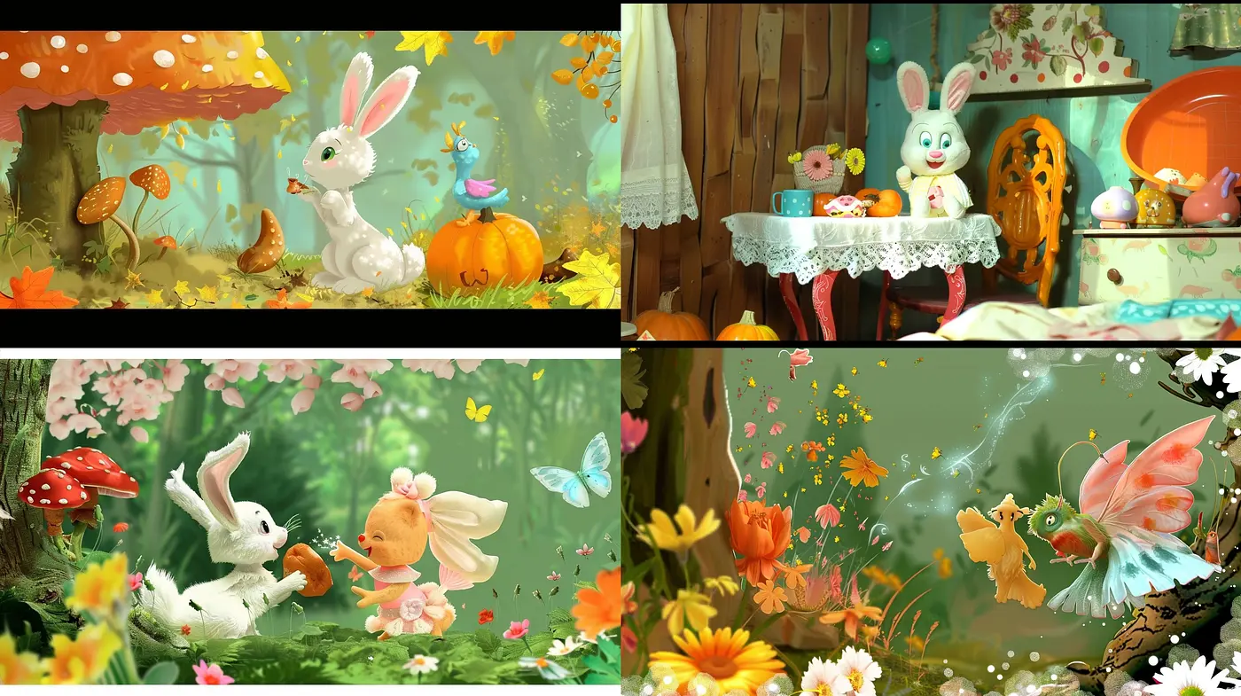 Enchanted Whimsical Forests: A Meld of Fantasy and Vibrancy in Illustration - Midjourney sref style