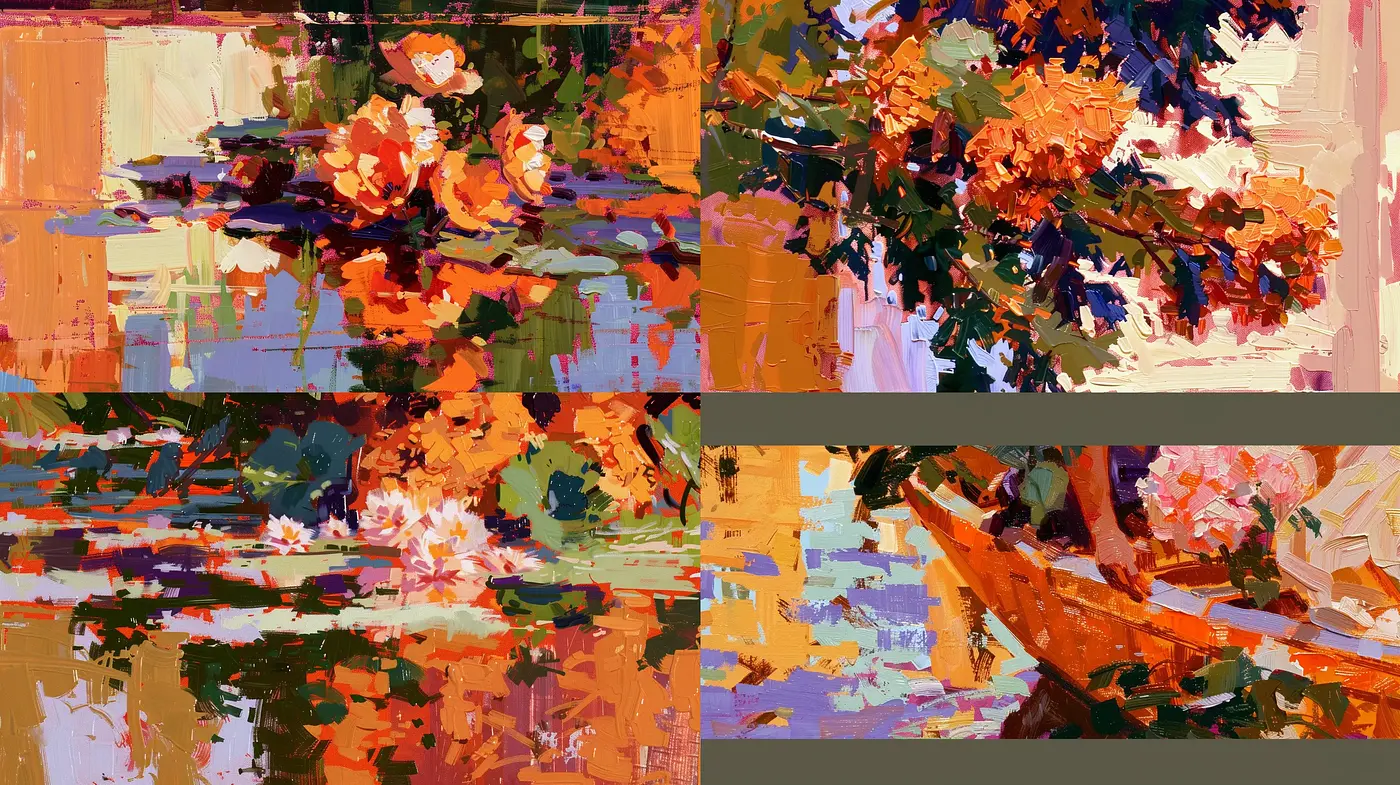 Fragmented Chromatic Abstraction: An Homage to Post-Impressionism and Fauvism - Midjourney sref style