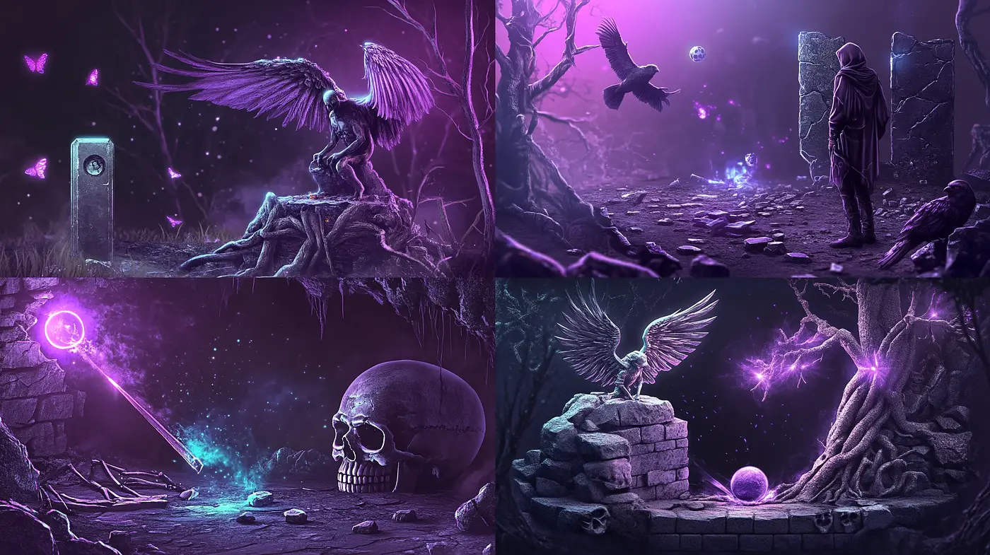 Mystical Nocturnal Dreamscape: A Consistent Vision of Magic and Fantasy - Midjourney sref style