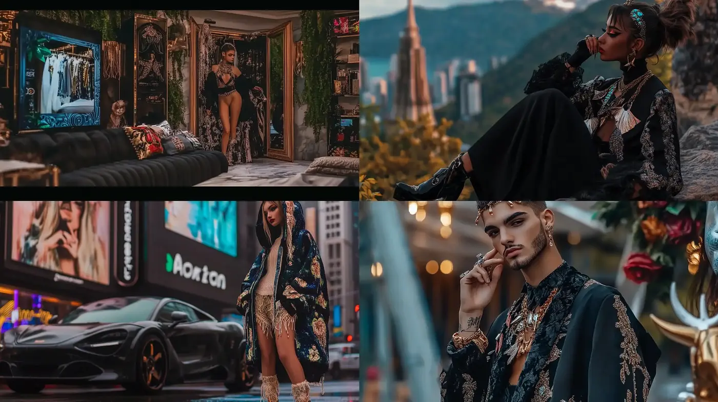 Twilight Urban Chic with a Hint of Neo-noir Elegance - Midjourney sref style