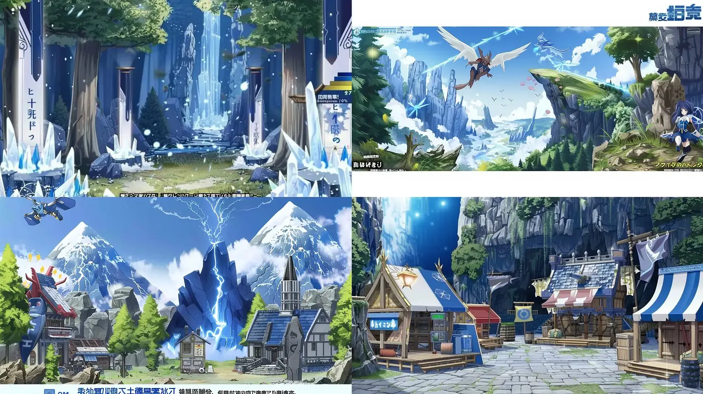 Harmonious Ethereal Anime-Inspired Landscapes - Midjourney sref style