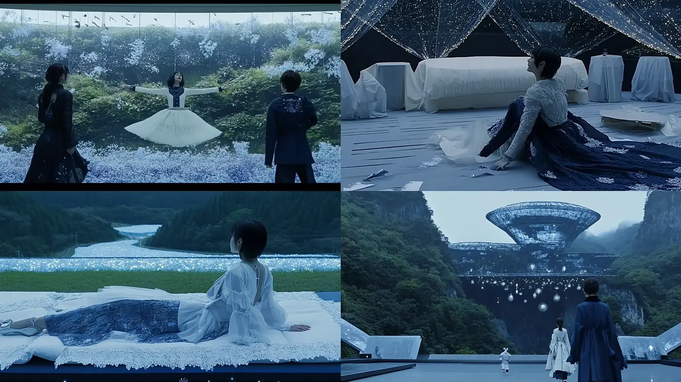 Ethereal Dreamscapes with Surreal Architectural Elements - Midjourney sref style