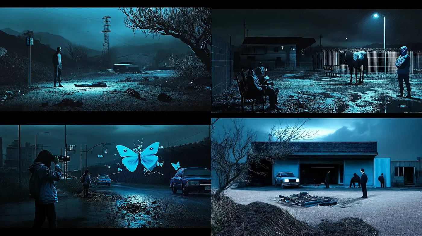 Nocturnal Hues: An Ode to Cinematic Neo-noir Stylings - Midjourney sref style
