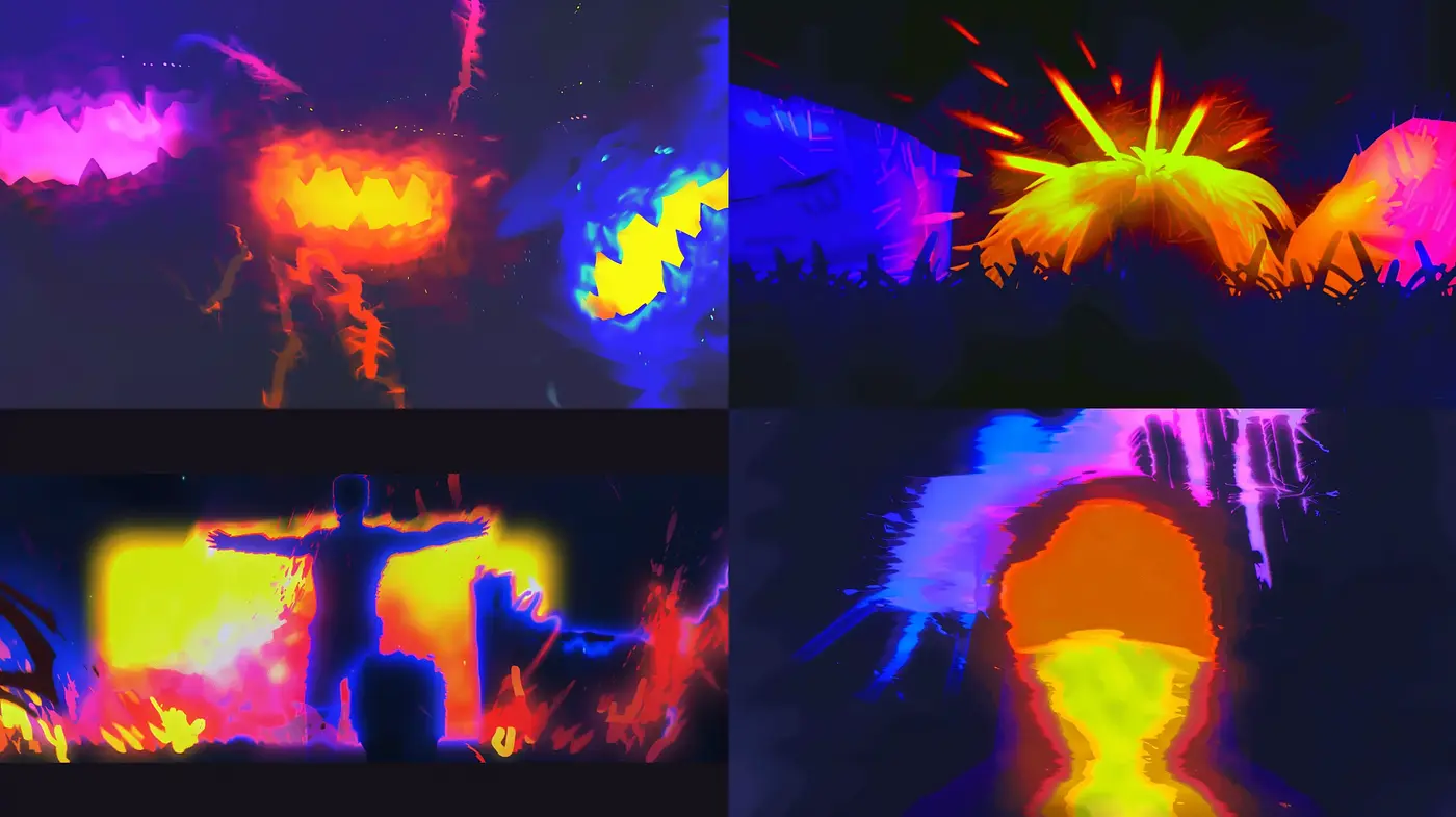 Abstract Luminescence: A Vivid Dance of Colors and Light - Midjourney sref style
