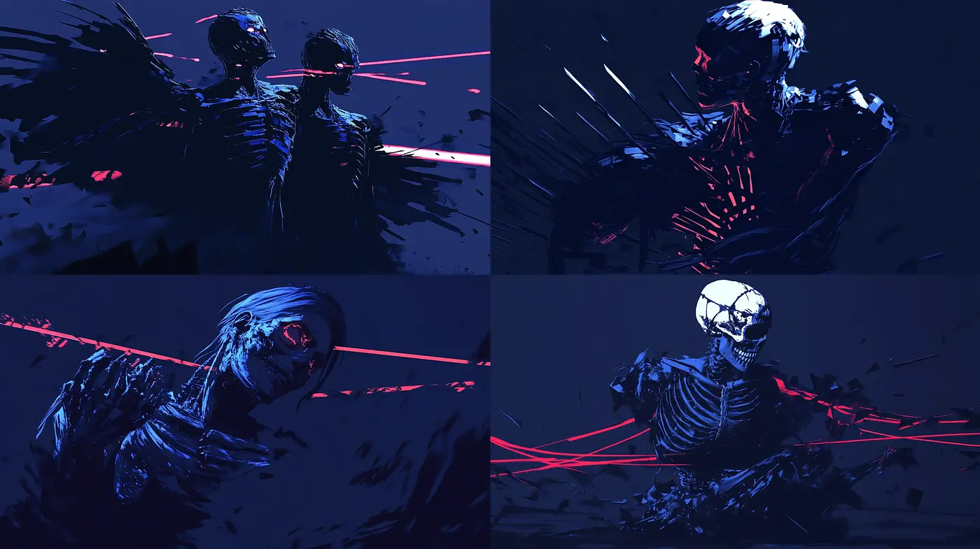 Nocturnal Cyberpunk Aesthetic with a Stylized Graphic Novel Approach - Midjourney sref style