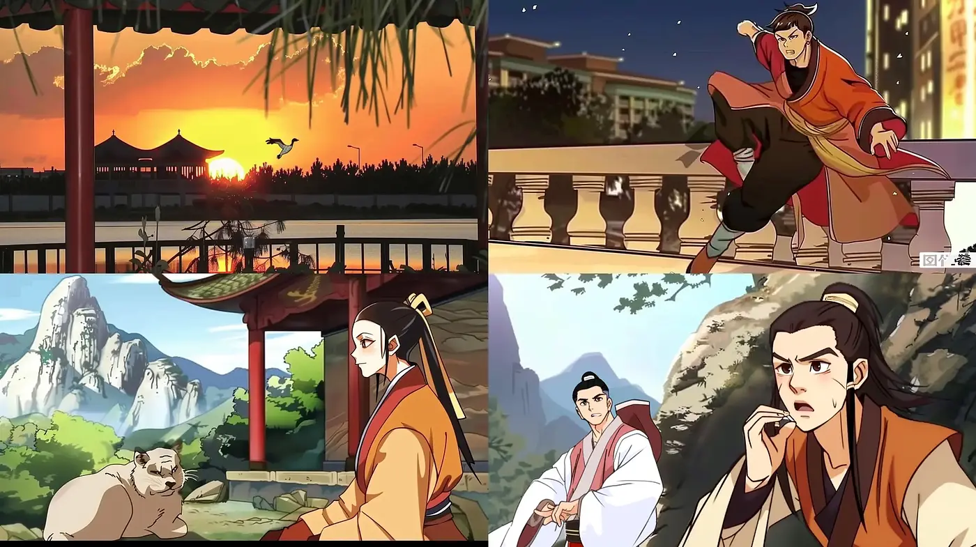 Harmonious Blends of Traditional East-Asian Aesthetics in Digital Animation - Midjourney sref style