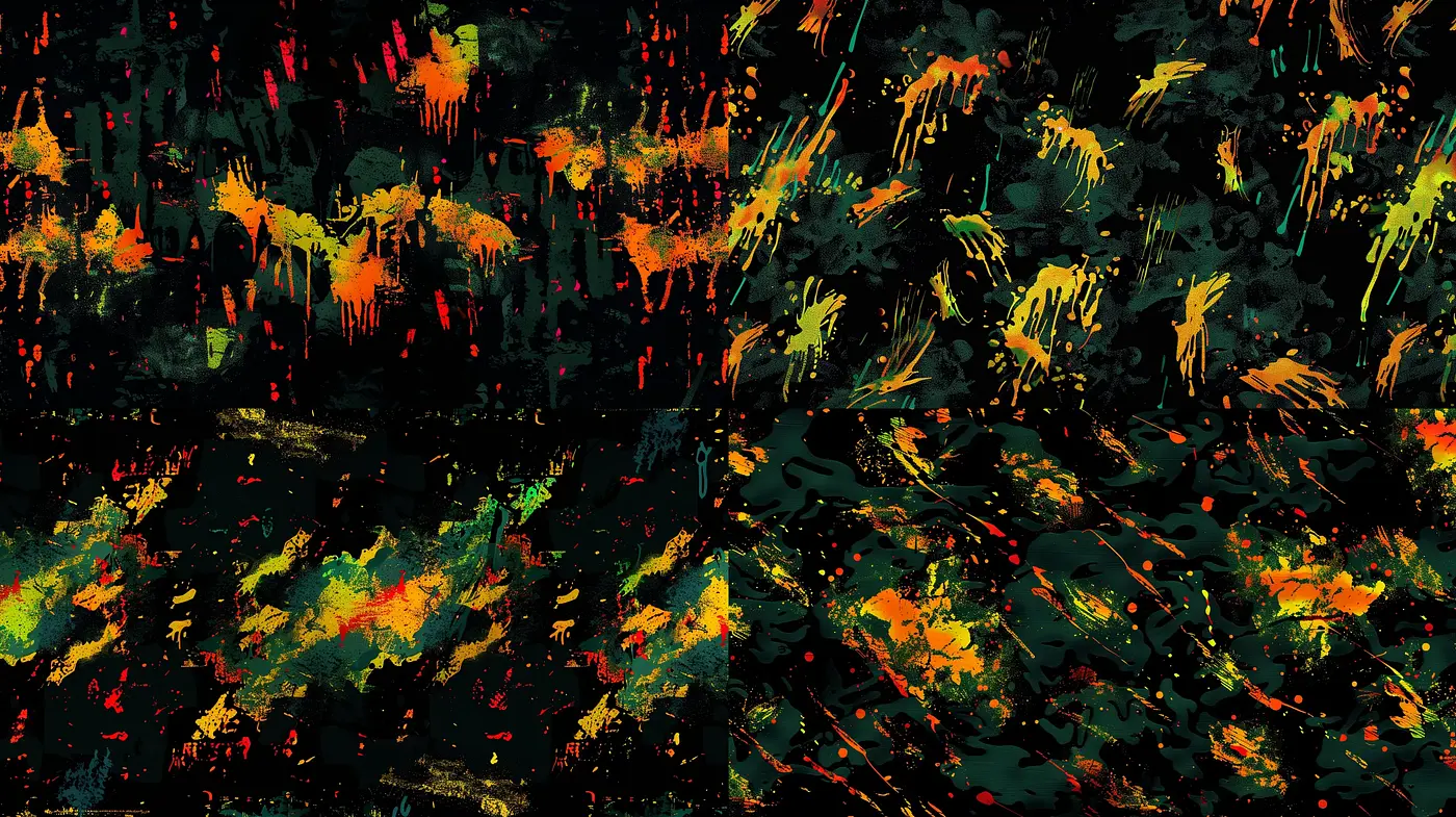 Abstract Expressionist Fusion with Vivid Chromatic Textures - Midjourney sref style