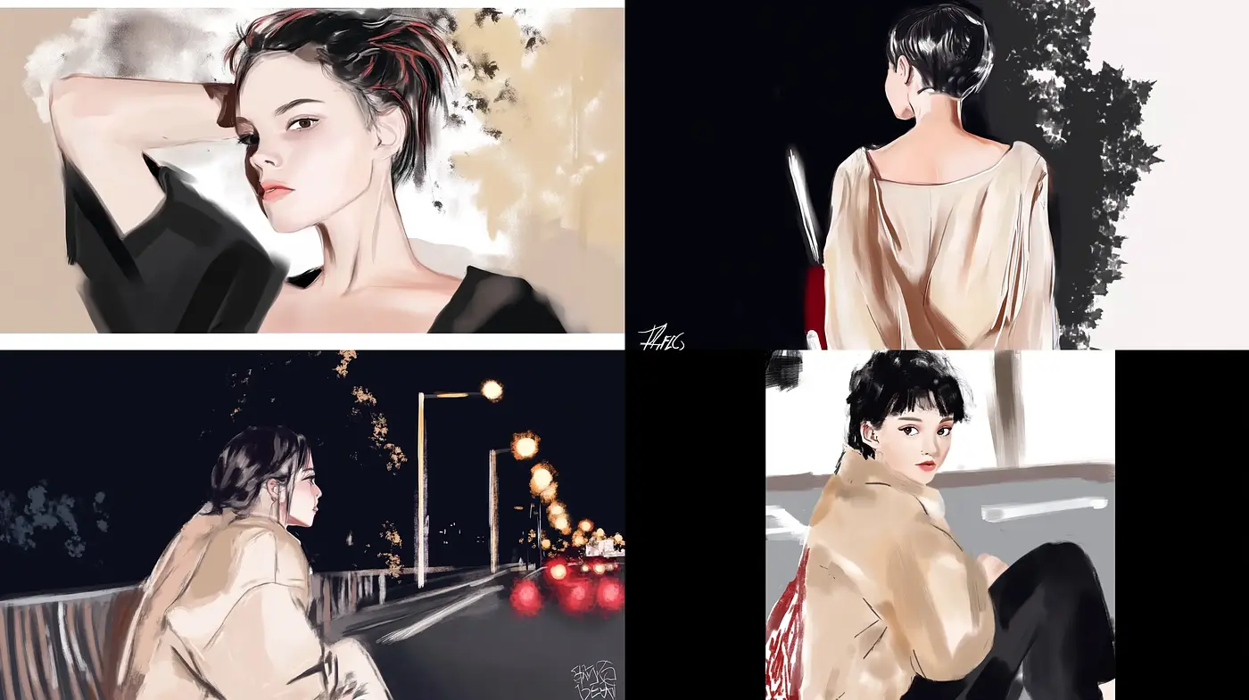 Ethereal Elegance with a Modernist Touch - Midjourney sref style