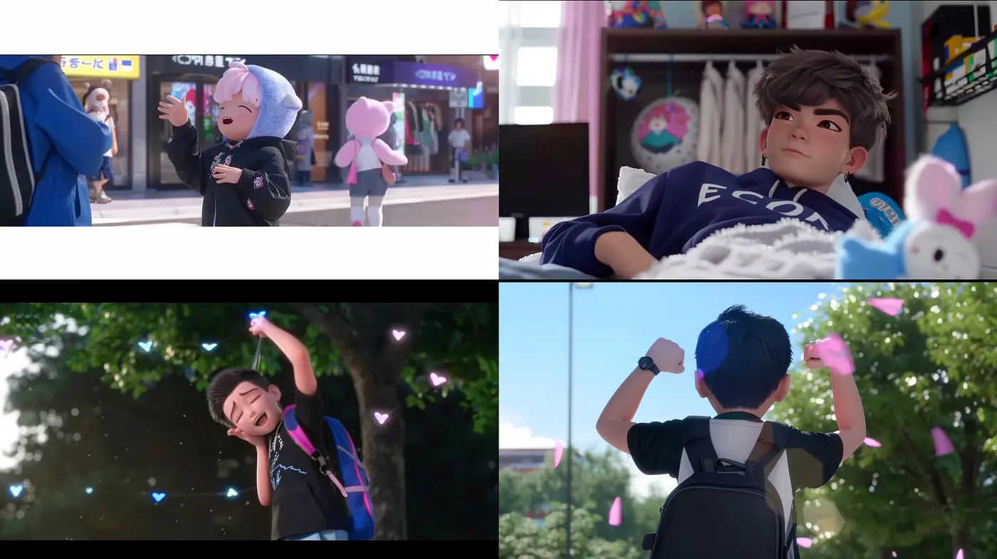 Harmonized Vivacity in Digital Anime-Inspired Vignettes - Midjourney sref style