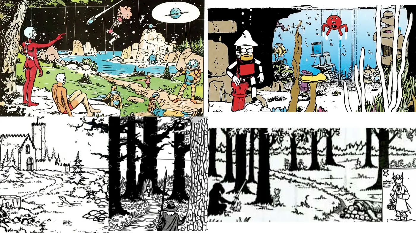 Quirky and Detailed Comic-Inspired Fantasy Renderings - Midjourney sref style