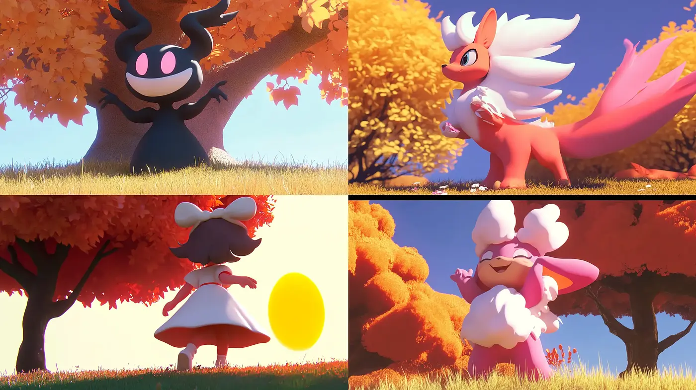 Autumn Radiance in Digital Interpretation - Midjourney sref style