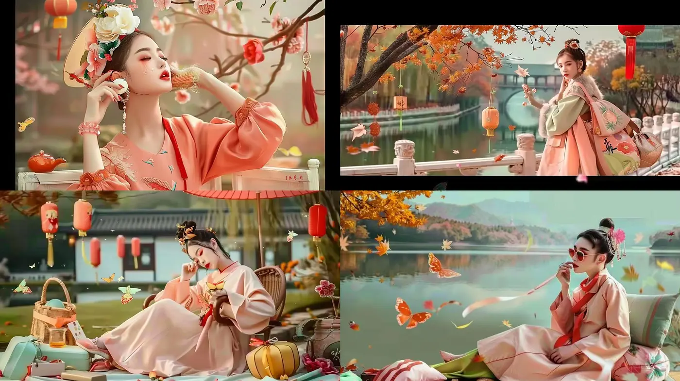 Tranquil Autumnal Elegance: A Study in Harmonious Pastels and Ethereal Textures - Midjourney sref style