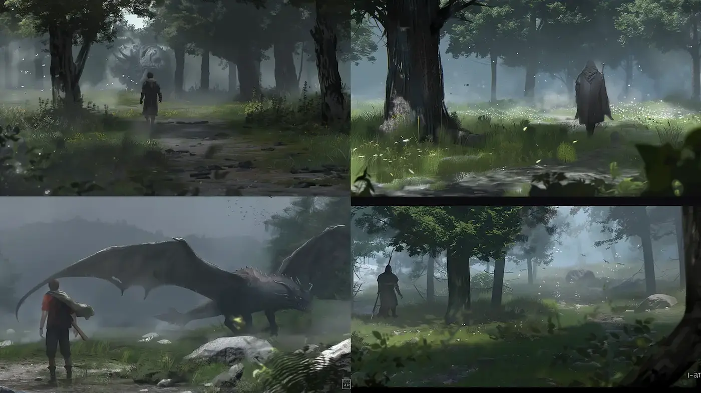 Enchanting Fantasy Landscapes with Mystical Elements - Midjourney sref style