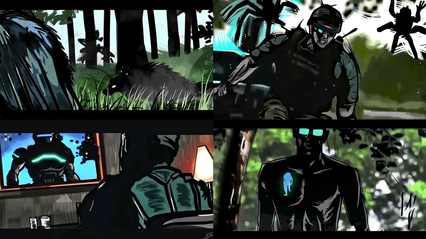 Nocturnal Cybernetic Essence with a Graphic Novel Touch - Midjourney sref style