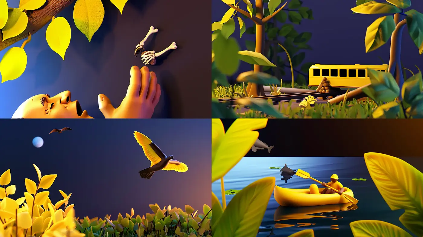 Luminous Twilight Ambiance with Contrasting Golden Hues - Midjourney sref style