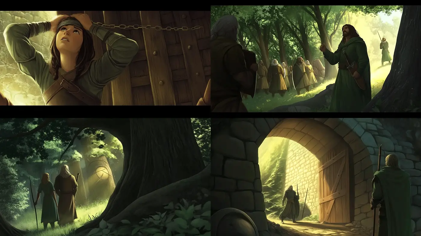 Lush Enchanted Forests and Medieval Tales in Digital Painting - Midjourney sref style